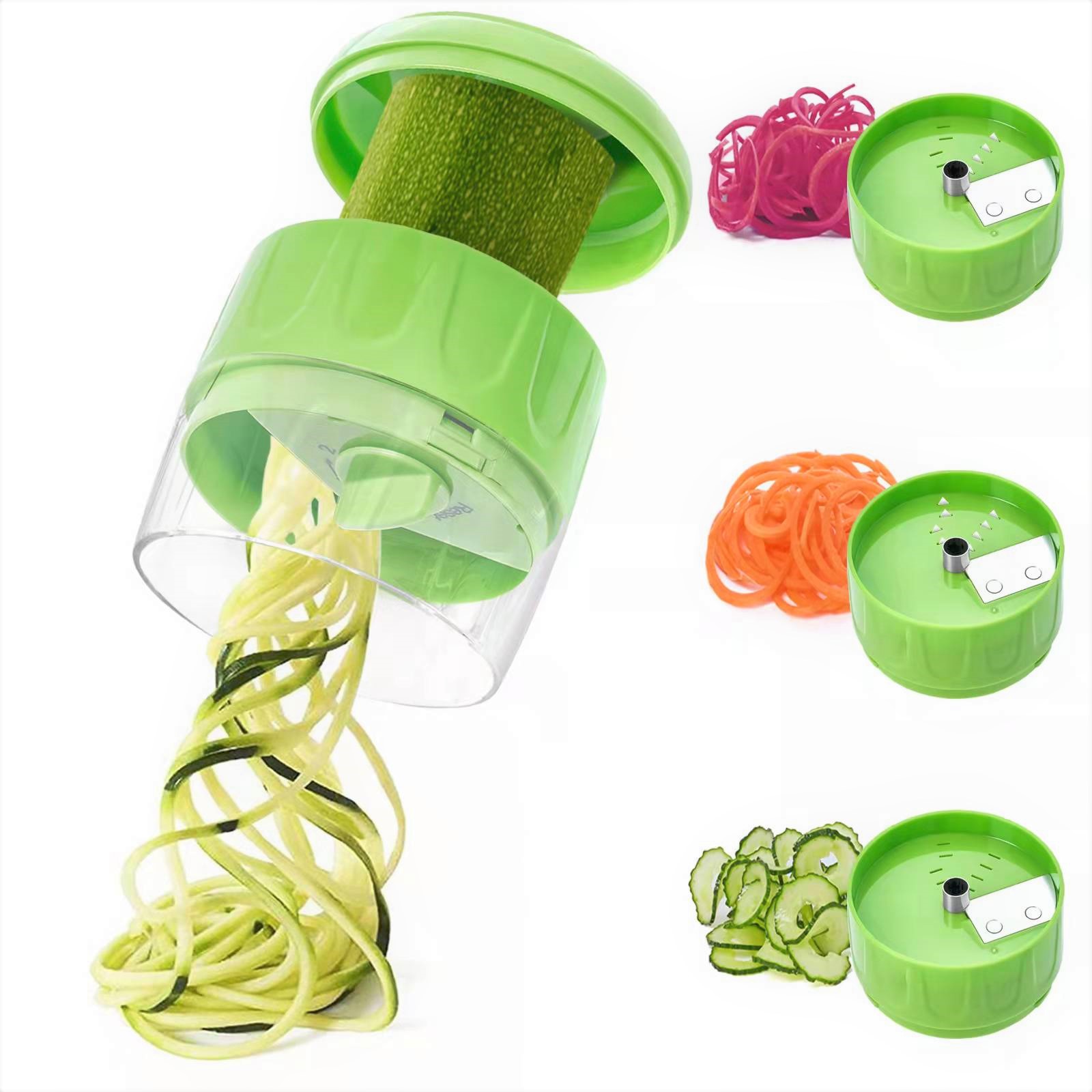 LHS Vegetable Spiralizer Vegetable Slicer Handheld 2-in-1 Zucchini